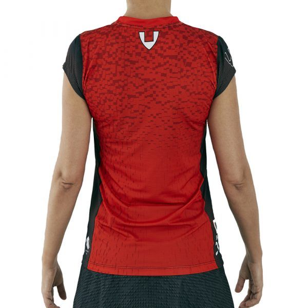 camiseta deporte técnica manga corta roja