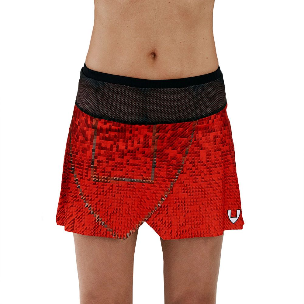 Buy sport woman skirt with leggings red